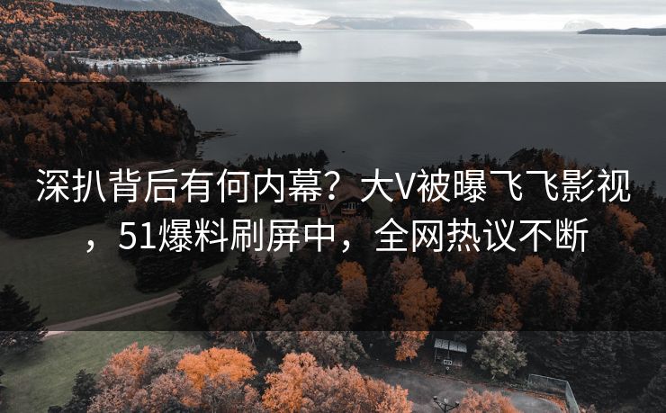 深扒背后有何内幕？大V被曝飞飞影视，51爆料刷屏中，全网热议不断