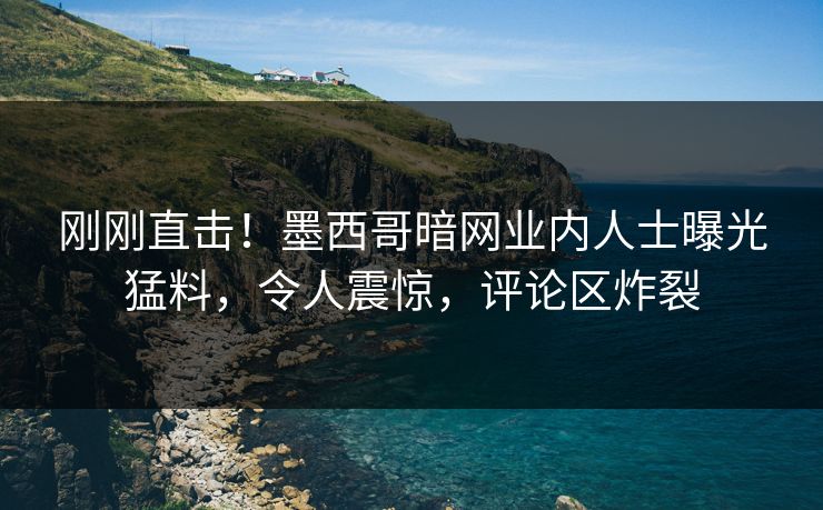刚刚直击！墨西哥暗网业内人士曝光猛料，令人震惊，评论区炸裂